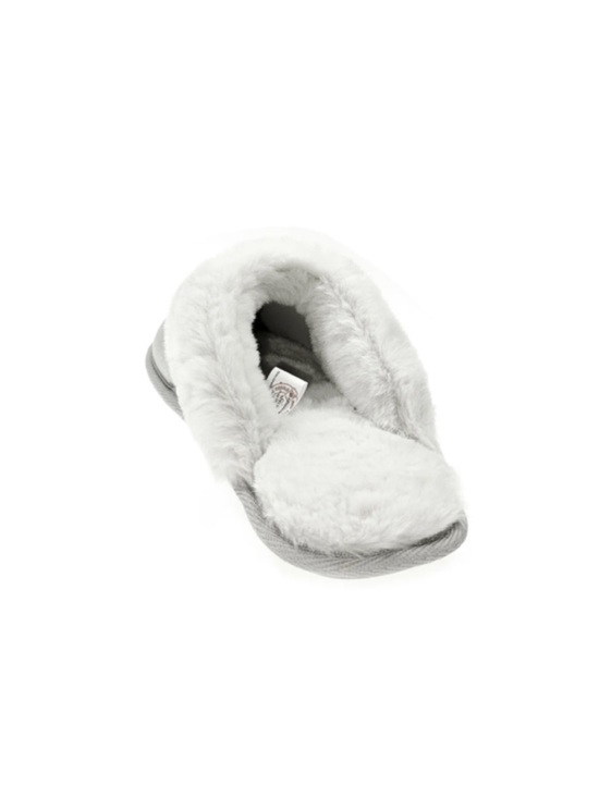 Mommy & Me Silver Faux Fur Slip-On Slippers for Kids - Picture 5 of 6